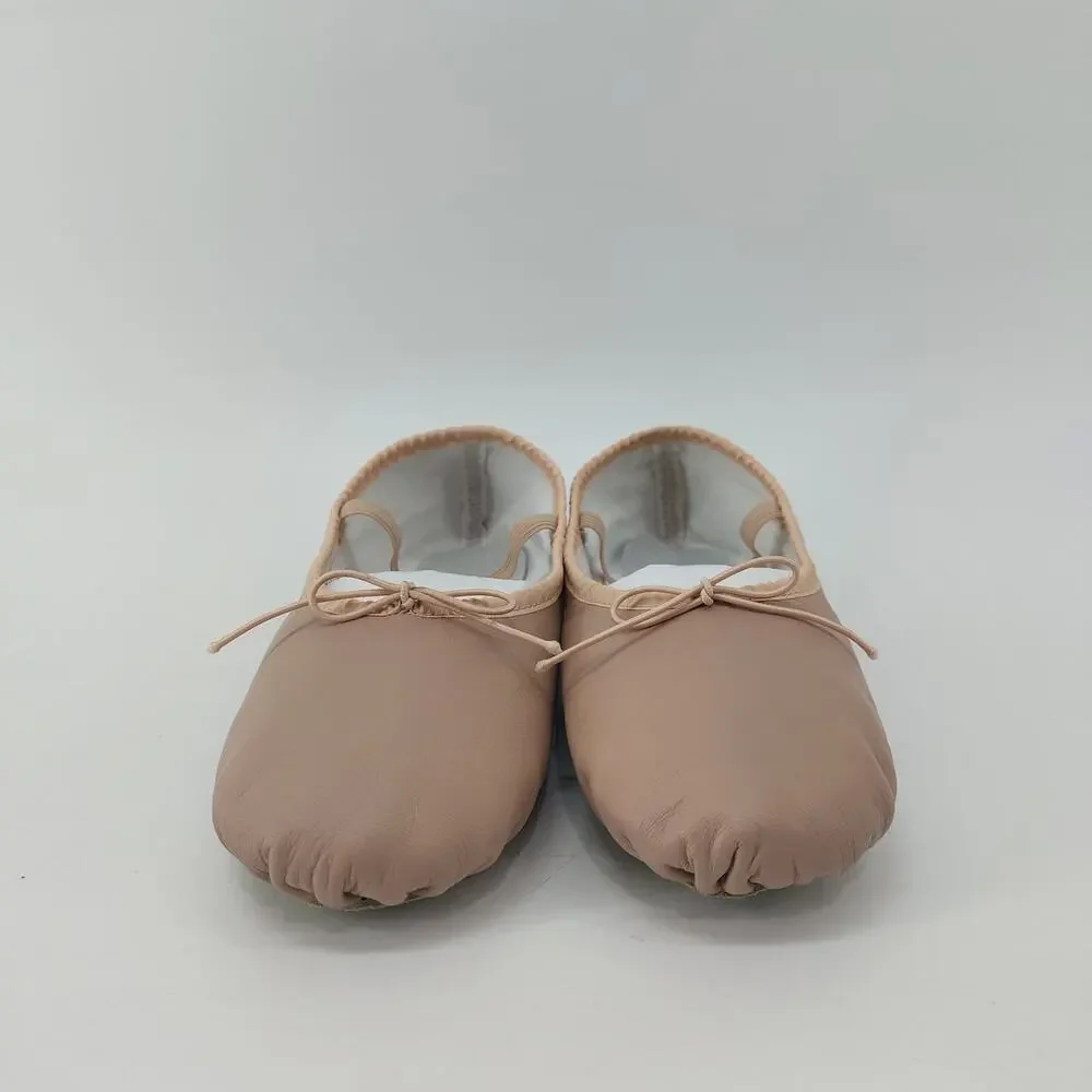 bcg Dance Ballet Slippers Pink Dance Leather 3D Youth Bow